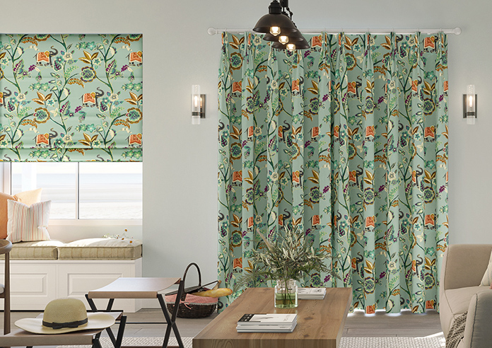 Gujarat, Vintage Blue - Made to Measure Curtain - Image 5